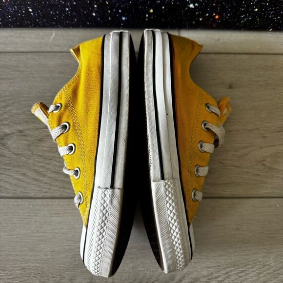 Vintage Converse All Stars Yellow Low Sneakers Women Sz 6 Grunge Skate - Picture 7 of 12